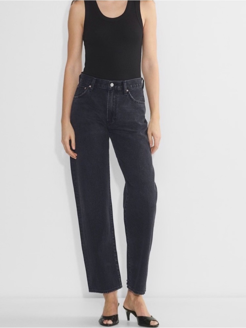 Aritzia Denim Forum The Marlo High Rise Loose Black Size 25